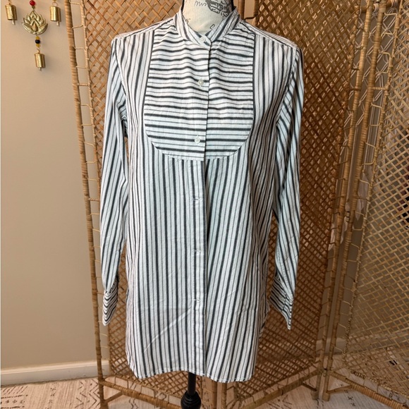 Ralph Lauren Denim & Supply Button Striped Tunic Shirt - Picture 2 of 9
